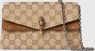 Gucci Dionysus Small Shoulder Bag, Beige, GG Canvas
