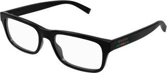 Gucci Rechthoekig Optisch Montuur - Heren - Brillen - Zwart - 56 MM - Accessoires
