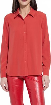 Lyss&eacute; Womens Button Down Shirt In Red