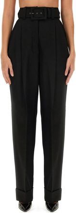 Max Mara Black Tapered Pleated Pant
