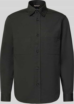 HUGO BOSS Relaxed Fit Hemdjacke aus reiner Baumwolle Modell H-OWEN-K-2PP-261 in Khaki, Gr&ouml;&szlig;e XXL