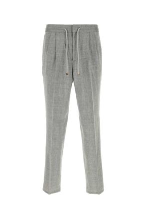 Brunello Cucinelli Grey Flat Front Pants
