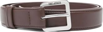 The Attico Cintura con logo - Marrone