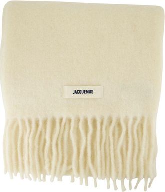 Jacquemus Unisex Scarf White Wool