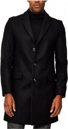 HUGO BOSS Migor 2541 Coat - Heren - Mantel - Zwart - L - Wol - Jassen