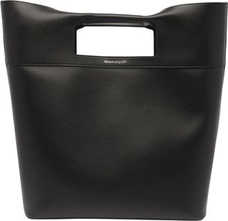 Alexander McQueen Black The Square Bow Small