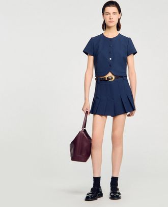 Sandro Top corto abotonado