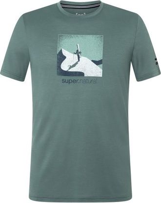 super.natural Almost Done Tee Merinoshirt f&uuml;r Herren | gr&uuml;n/ various
