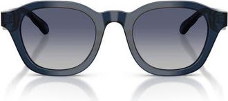 Tory Burch 48mm Phantos Sunglasses in Transparent Blue /Blue at Nordstrom