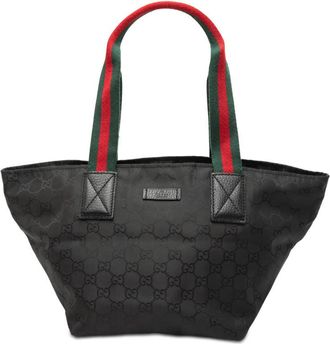Gucci Pre-owned Gucci GG Nylon Web Tote 374433 502752
