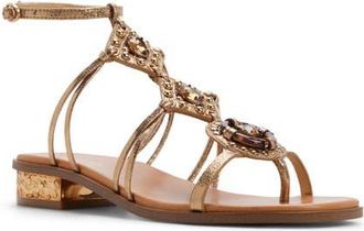 Aldo Sandjewel Cage Sandal in Gold at Nordstrom, Size 6.5