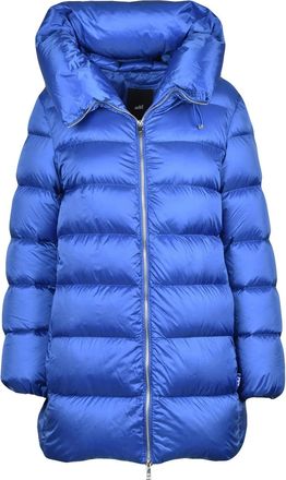 Add Down Puffer Jacket with High Collar and Side Pockets