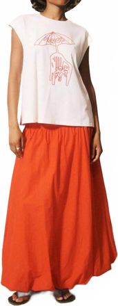 FRNCH Costabile Maxi Skirt In Orange