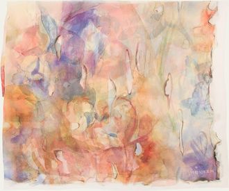 Alexander McQueen Painted Flora Silk Scarf