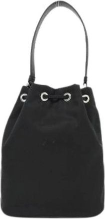 Prada Pre-owned Tessuto Ricamo Shoulder Bag - Pre-owned - Mujer - Negro - ONE SIZE