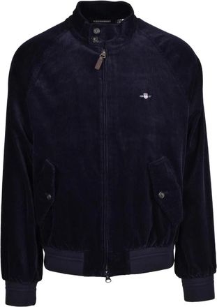 GANT Cord Harrington Jas - Heren - Bomber jackets - Blauw - XL - Katoen - Jassen
