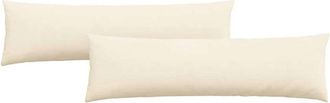 vidaXL Cojines De Sof&aacute; 2 Pcs Crema 145 X 40 Cm Tela De Pana Vidaxl