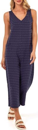 Threads 4 Thought Rainey Dot Crop Jumpsuit in Stargazer/Ecru at Nordstrom, Size X-Large