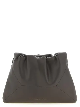 Brunello Cucinelli Dark Brown BC Duo Small Bucket Bag