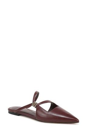 Vince Gilia Strappy Pointed Toe Flat Mule in Deep Cherry at Nordstrom Rack, Size 6.5