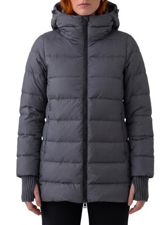 Herno Grey Quilted Hood Jacket