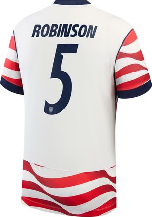 Nike Antonee Robinson USMNT 2026 Stadium Home Nike Mens Dri-FIT Soccer Jersey in White | NN203993597-USM