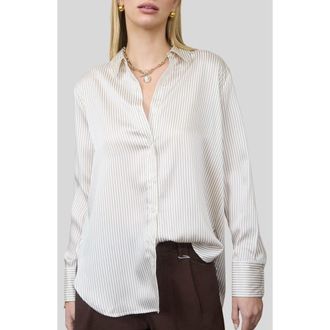 Blu Pepper Stripe Button-Up Shirt in Taupe at Nordstrom Rack, Size Medium