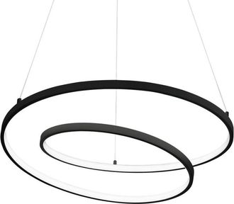 Ideal Lux Oz Dimmable Swirl 80cm L&aacute;mpara De Techo Colgante Led Integrada Negra, 3000k - Ideal Lux