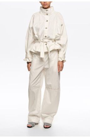 Bimba & Lola Cotton Oversize Jacket in Off White at Nordstrom, Size X-Small