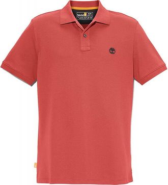 Timberland Knit Millers River Pique Short Sleeve Polo Chili Oil-App L Mens, Chili Oil-app, L