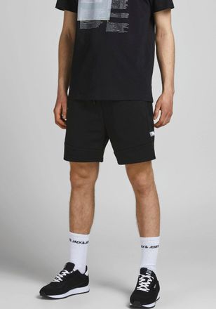 Jack & Jones Sweatshorts JACK & JONES AIR SWEAT SHORTS, Damen, Gr. XS, N-Gr, schwarz, angeraute Sweatware, Obermaterial: 60% Polyester, 40% Baumwolle, unifarben, b