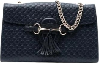 Gucci Pre-owned Shoulder Bags, female, Blue, Size: ONE SIZE Pre-owned The Emily Shoulder Bag