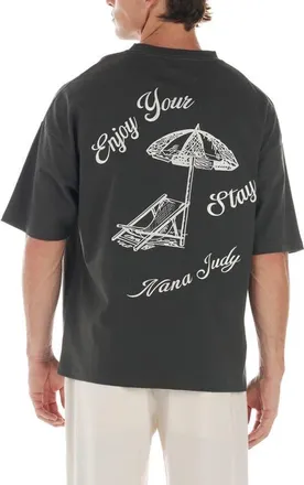 Nana Judy Sun Club T-Shirt in Charcoal at Nordstrom, Size Xx-Large