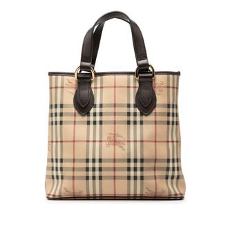 Burberry Pre-owned Burberry Haymarket Check Coated Canvas Tote Ladies P40U4S5LUIA3RRCK