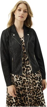 In Front Zwarte Blazer Jas met Ritszakken - Dames - Zomerjassen - Zwart - M - Jassen
