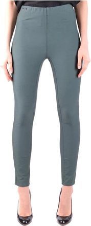 Jacob Cohen Broek met ritssluiting van katoenmix - Dames - Leggings - Groen - W27 - Katoen - Broeken