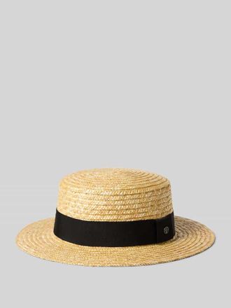 Loevenich Strohhut mit Hutband Modell Boater in Beige, Gr&ouml;&szlig;e 1