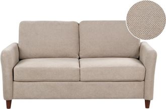Beliani Sofa 2 Seater MARE Fabric Taupe with Storage