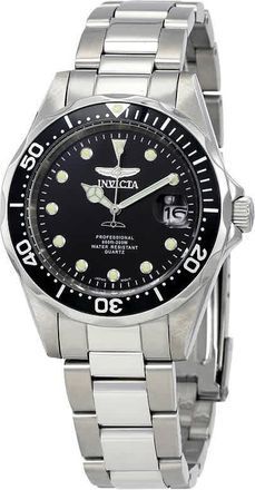 Invicta Pro Diver Black Dial Stainless Steel Mens Watch 17046