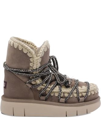 Mou Bounce scoubidou-lace boots - Neutrals