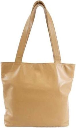 Chanel Pre-owned Tote Bags, female, Beige, Size: ONE SIZE Pre-owned Leather shoulder-bags