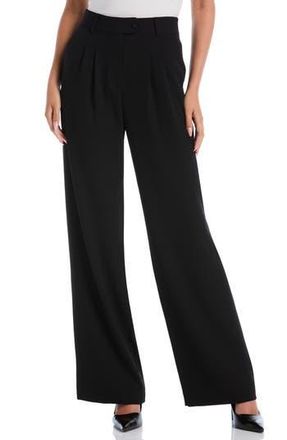 Shelli Segal Extended Tab Pleated Pants in Black at Nordstrom Rack, Size 10