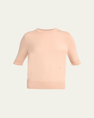 Chlo&eacute; Short Sleeve Pullover Sweater
