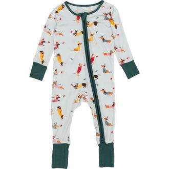 Leveret Viscose Matching Family Holiday Pajama Sleeper, Reindeer & Polar Bear Prints in Dogs at Nordstrom, Size 18-24M