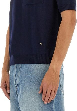 Moschino Virgin Wool and Silk Blend Sweater - Blue