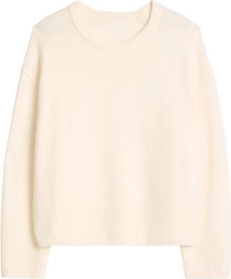 Marc O'Polo Knit Pullover Longsleeve - Dames - Ronde hals truien - Wit - L - Wol - Truien & Vesten