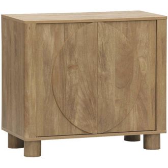 Sweeek Sweeek - Exotic mango wood effect 2-door sideboard 80cm Pondi