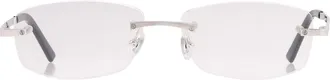 Cartier Santos de Cartier Demo Rectangular Unisex Eyeglasses CT0086O 002 54