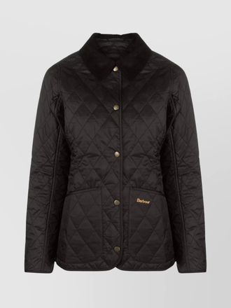 Barbour diamond quilting corduroy collar jacket