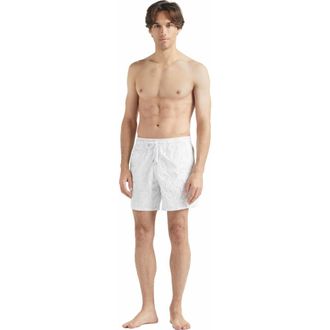 Vilebrequin Mens Jacquard Ronde des Tortues Swim Trunks in Off White at Nordstrom, Size X-Large